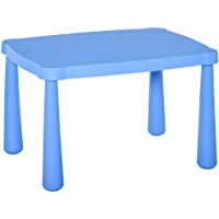 HOMCOM Mesa Infantil Rectangular de +2 Años con Pies y Bordes Redondos Mesita Infantil para Interiores y Exteriores…